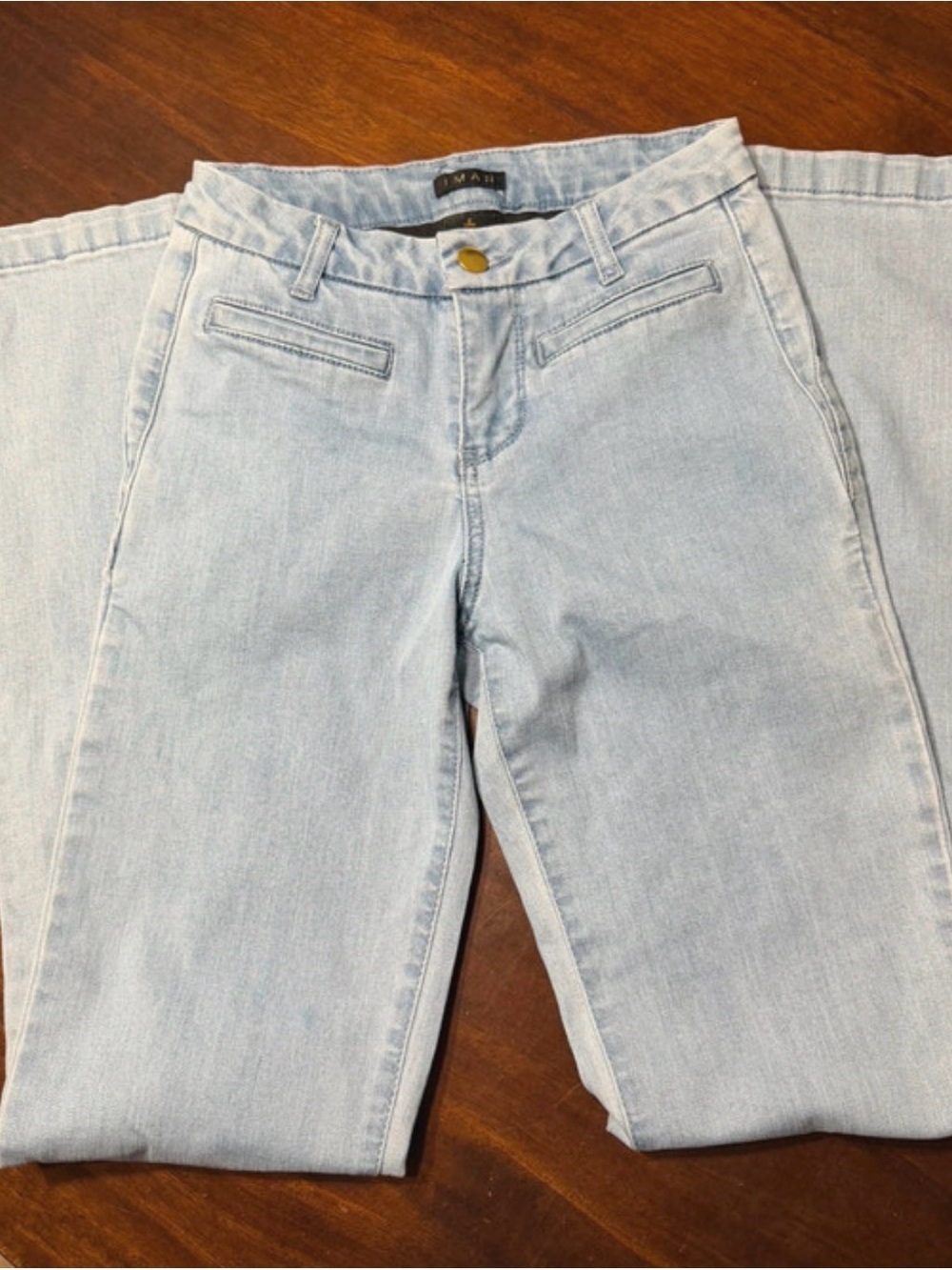 IMAN Light Wash Skinny Jeans - Pale Blue